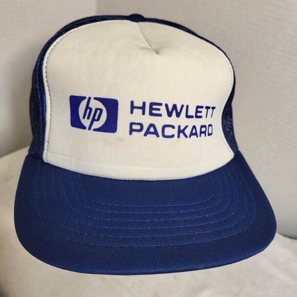 HEWLETT PACKARD HP computer Hat Snapback Baseball Vintage 80s Cap Retro Trucker - Picture 2 of 10
